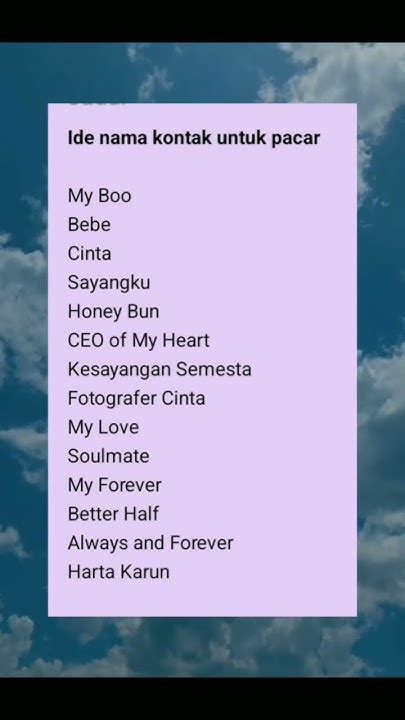 Nama Kontak Untuk Pacar Aesthetic Topup tenang tanpa khawatir 333 tips jab image 4