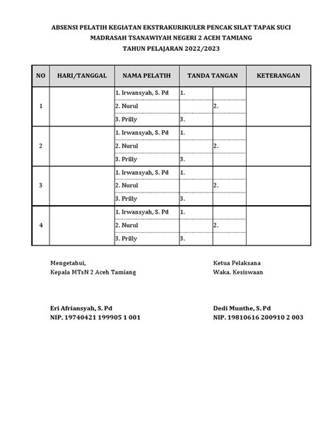 Absensi Siswa pelatih kontrol nafas gaya modern dengan sendu Purcell Spesial image 4